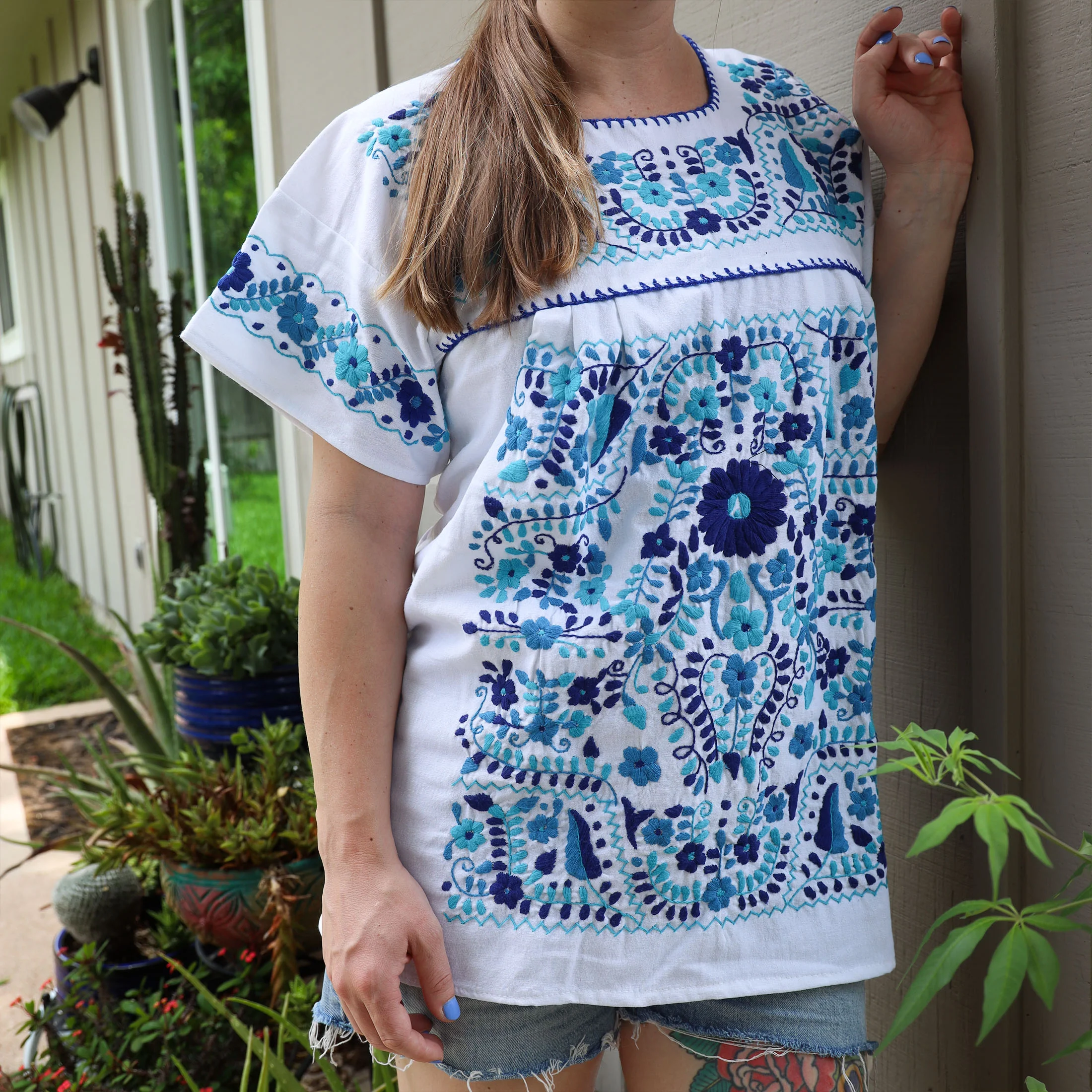 Chilac Embroidered Mexican Blouse - Image 5