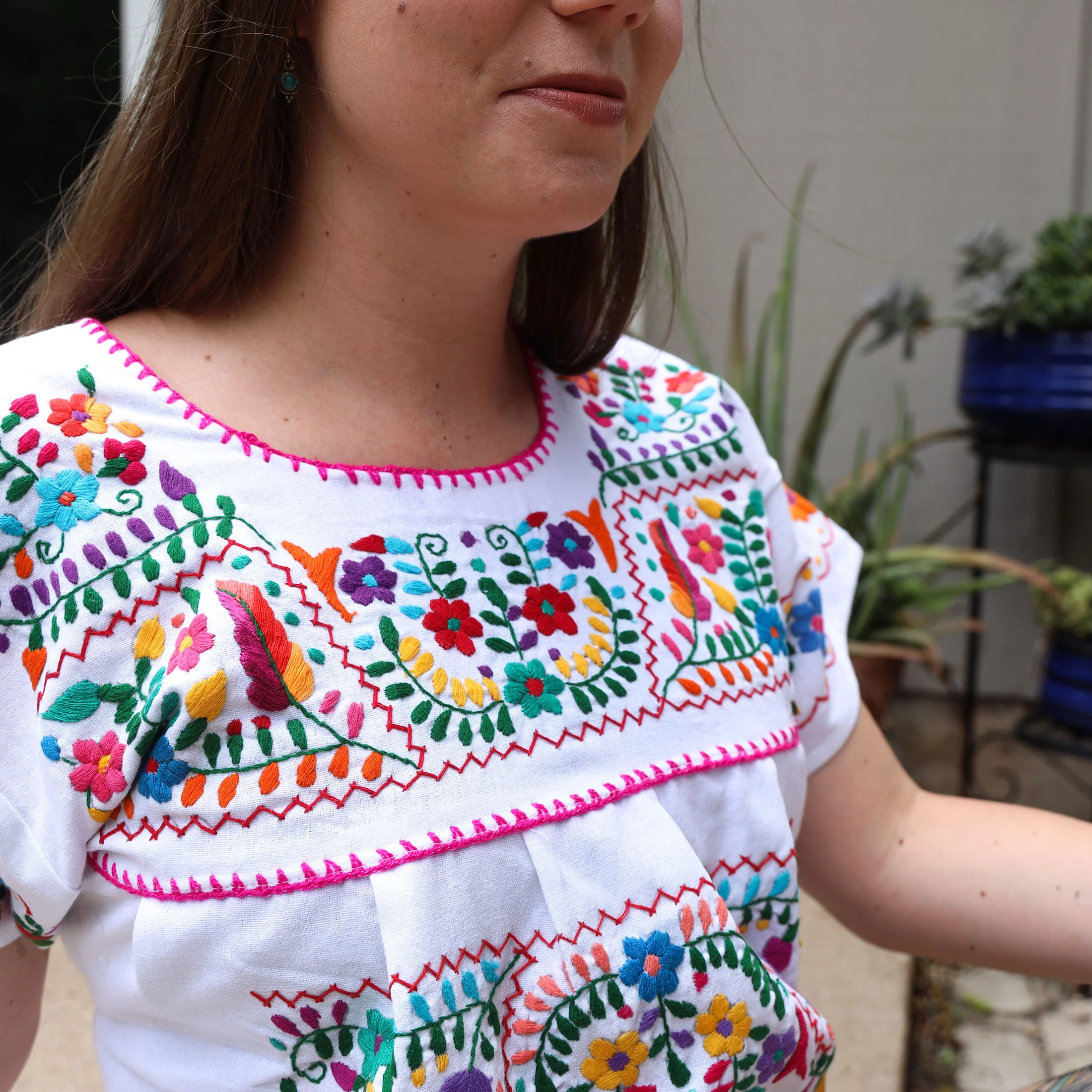 Chilac Embroidered Mexican Blouse - Image 7