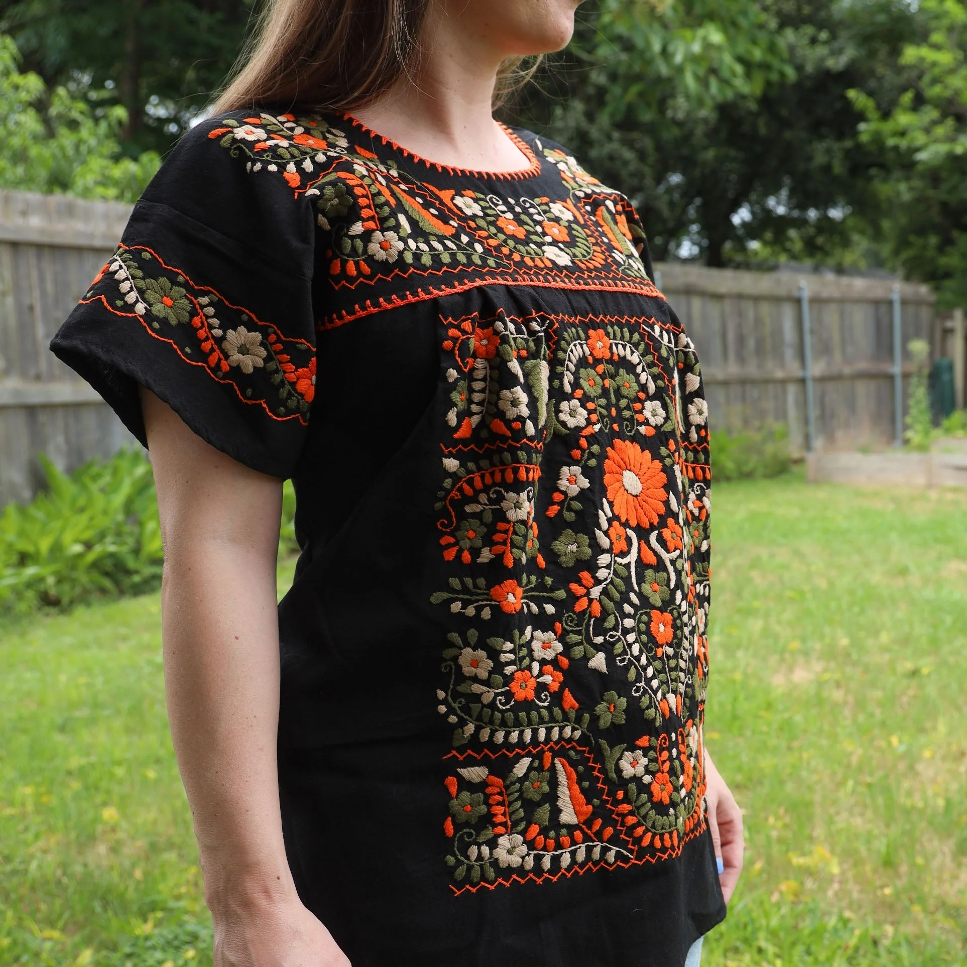 Chilac Embroidered Mexican Blouse - Image 9