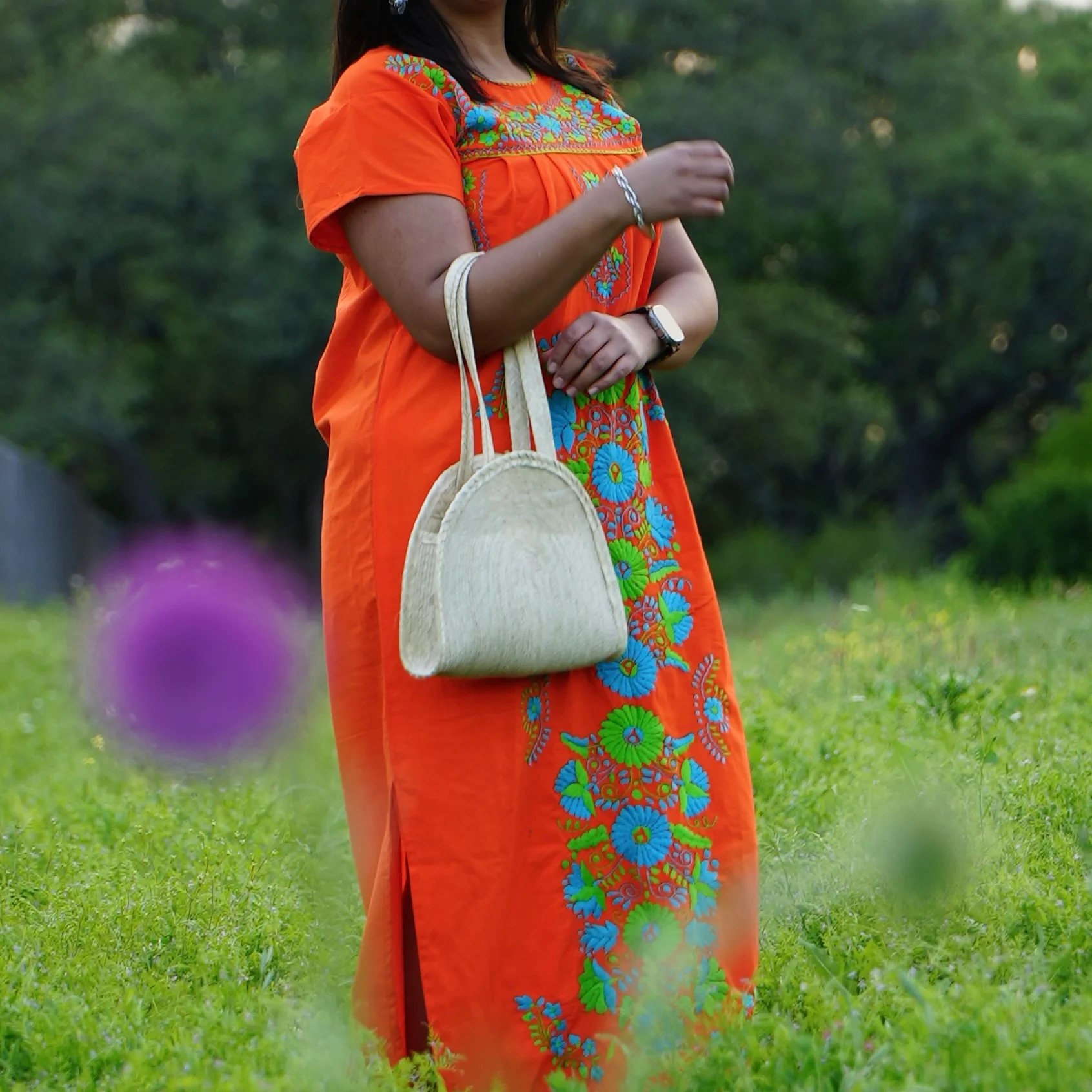 Chilac Floral Embroidered Mexican Long Dress - Image 14