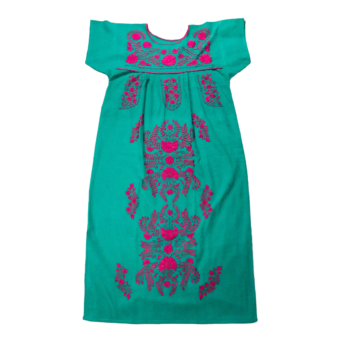 Chilac Floral Embroidered Mexican Long Dress - Image 18