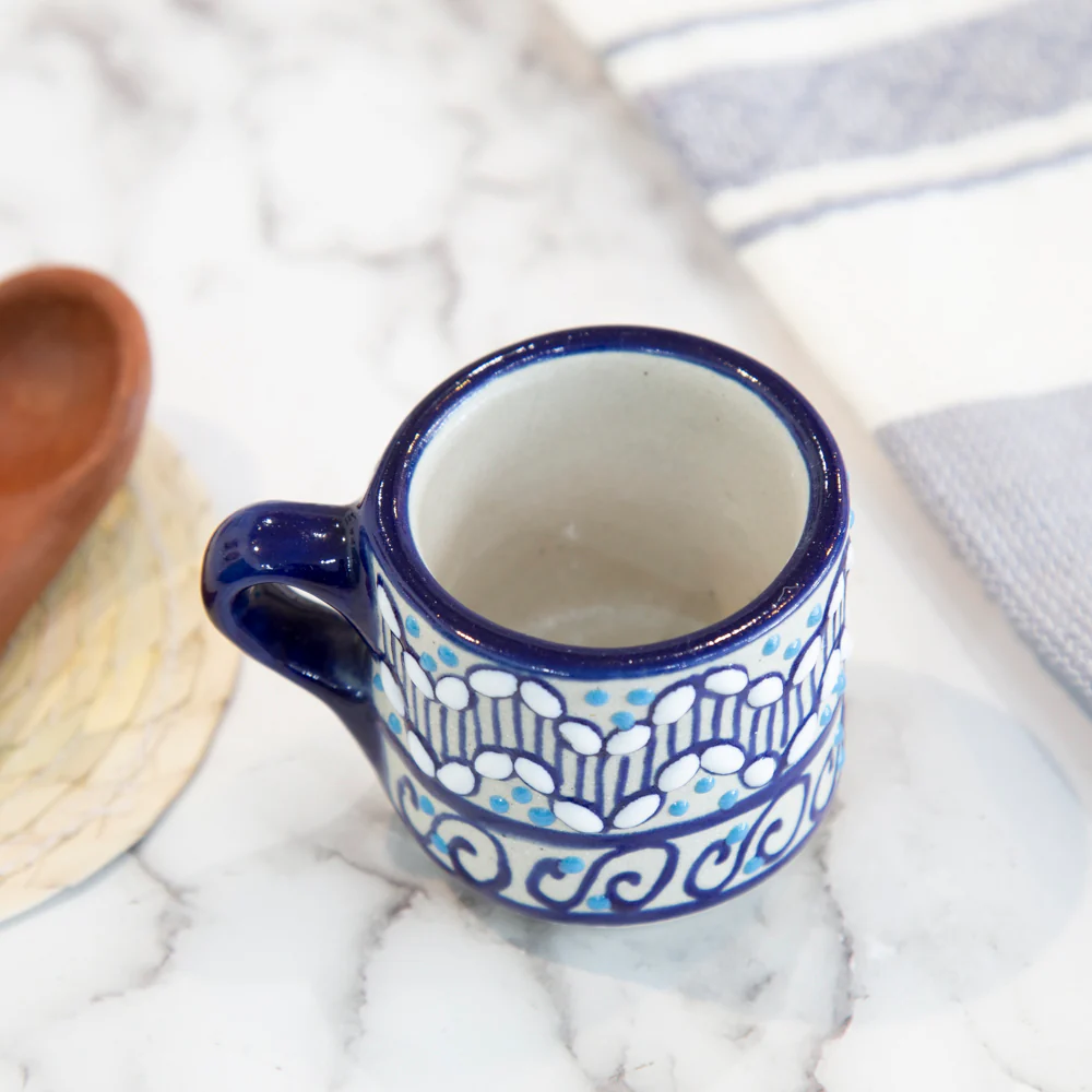 Coyoacán Hand-Painted Ceramic Espresso Mug - Image 3