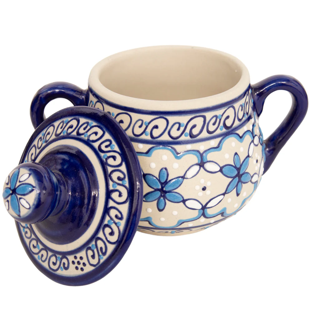 Coyoacán Hand-Painted Ceramic Krater Sugar Bowl - Image 5