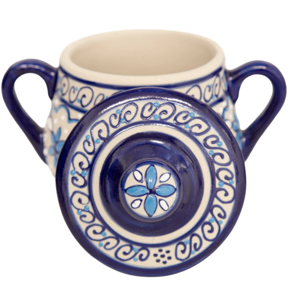 Coyoacán Hand-Painted Ceramic Krater Sugar Bowl - Image 6