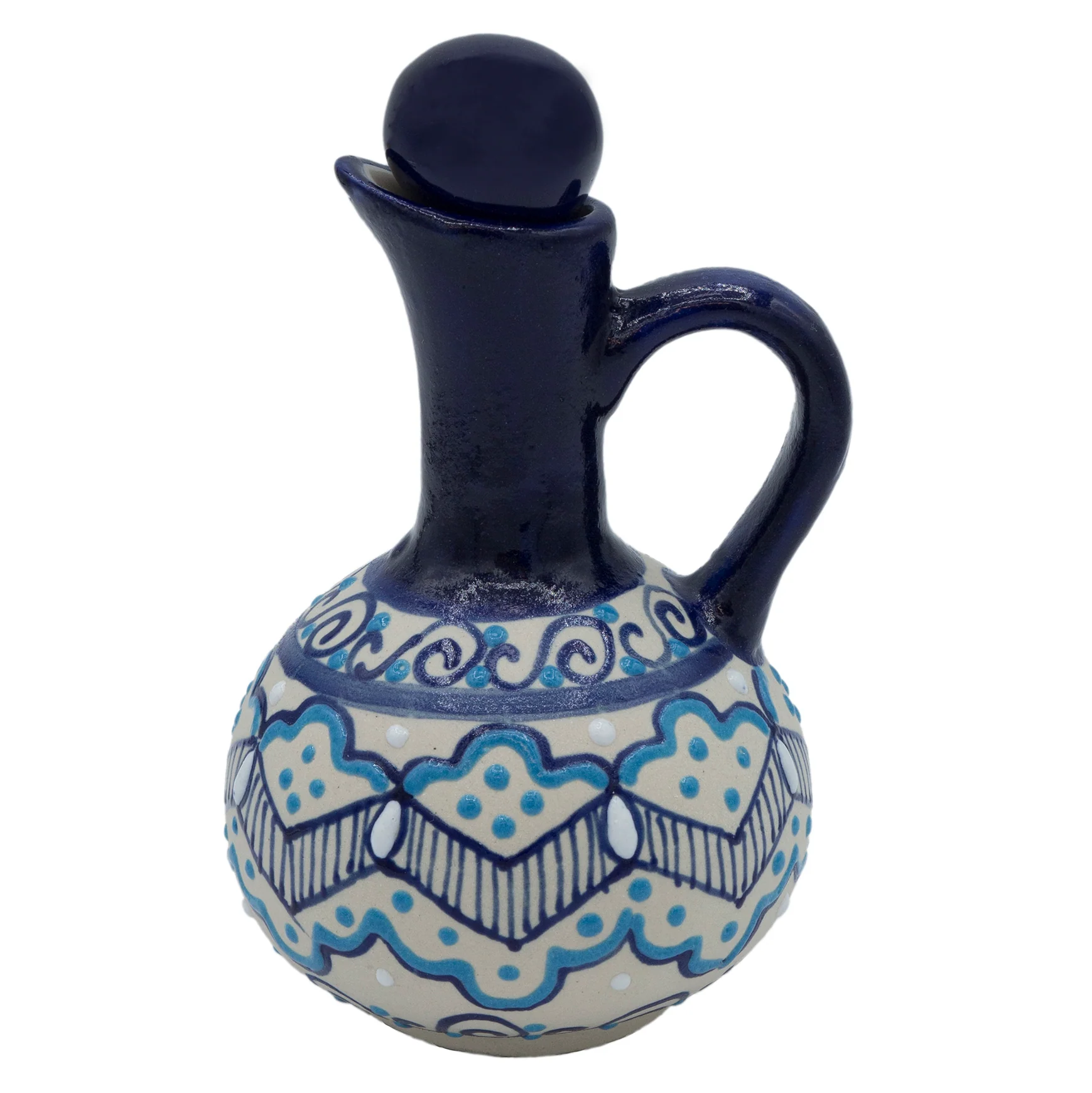Coyoacán Hand-Painted Ceramic Oil Cruet - Image 5