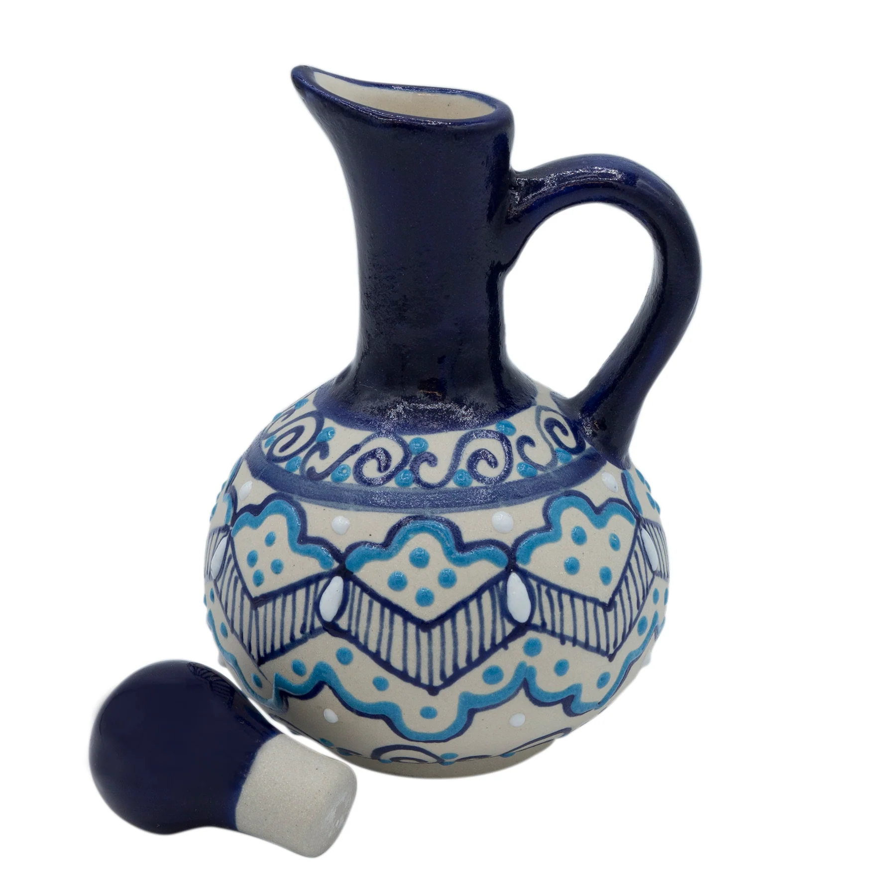 Coyoacán Hand-Painted Ceramic Oil Cruet - Image 6