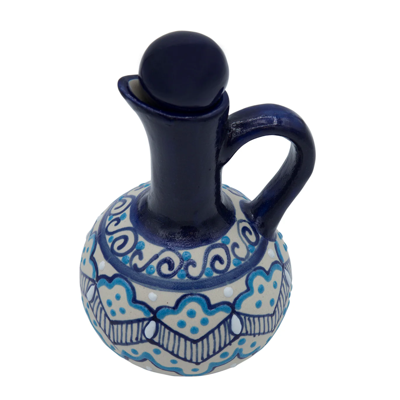 Coyoacán Hand-Painted Ceramic Oil Cruet - Image 7
