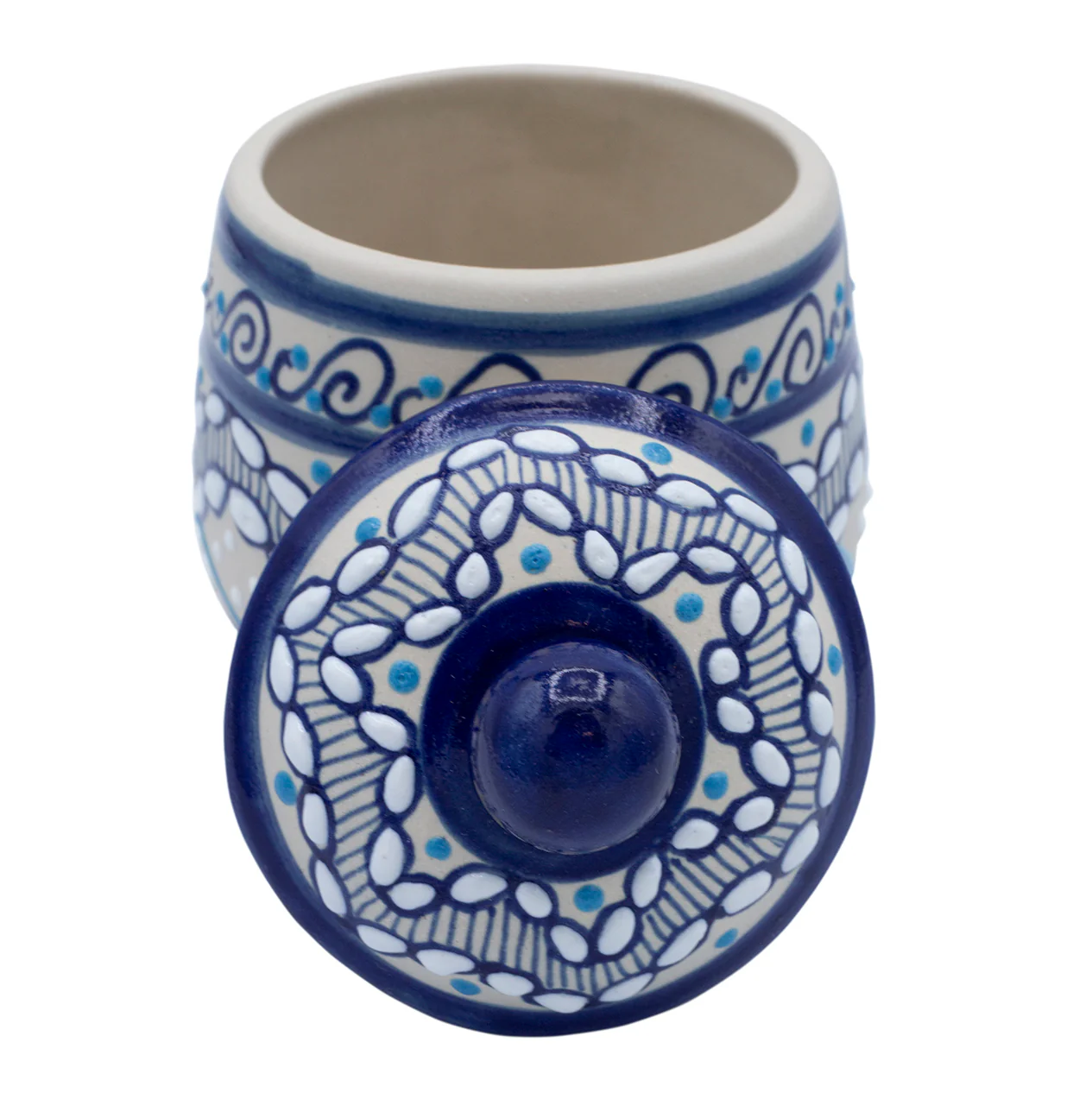 Coyoacán Hand-Painted Ceramic Sugar Bowl - Image 4