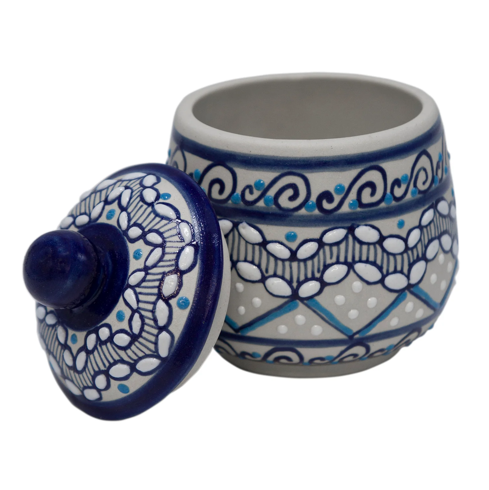 Coyoacán Hand-Painted Ceramic Sugar Bowl - Image 5