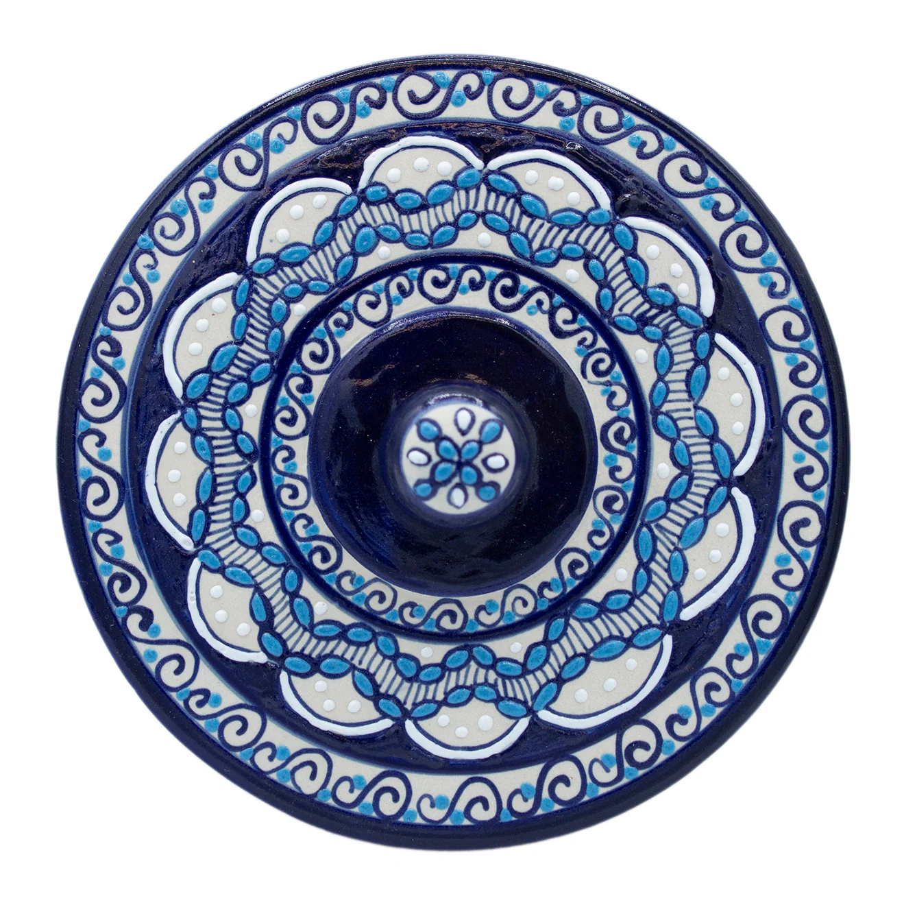 Coyoacán Hand-Painted Ceramic Tortillero Basket - Image 4