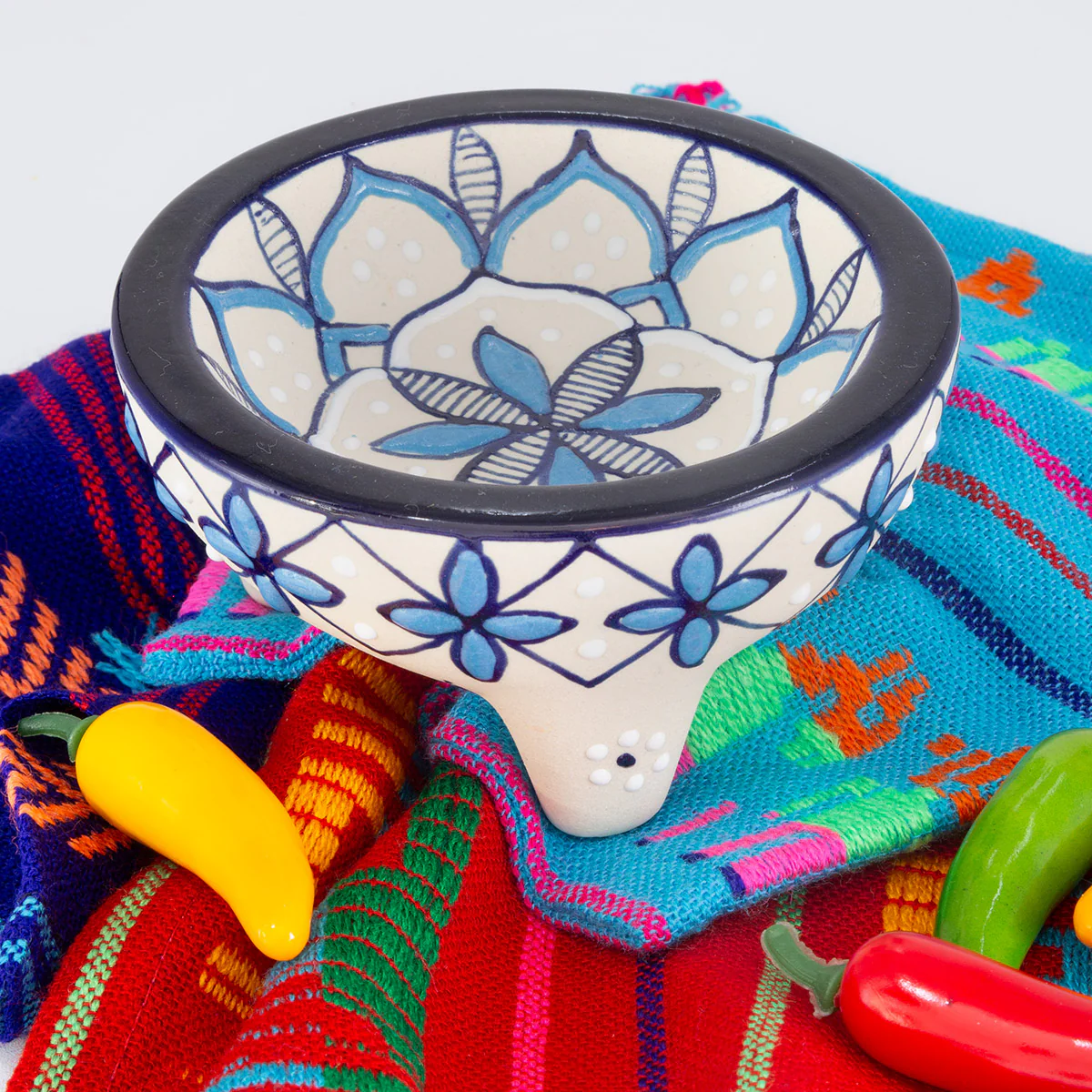 Coyoacán Hand-Painted Mini Molcajete - Image 5