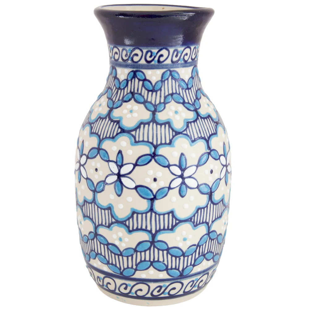 Coyoacán Hand-Painted Morelos Ceramic Vase - Image 3