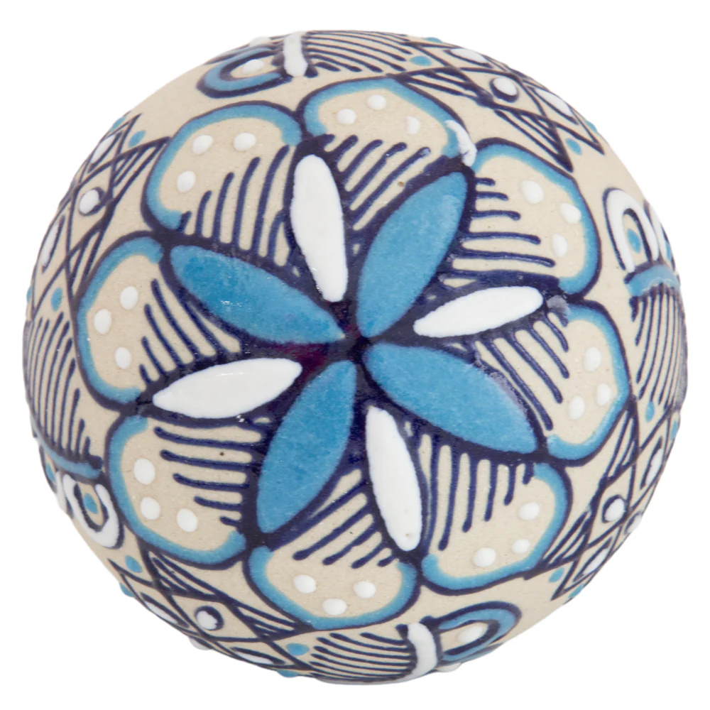 Coyoacán Hand-Painted Paperweight Sphere - Image 4