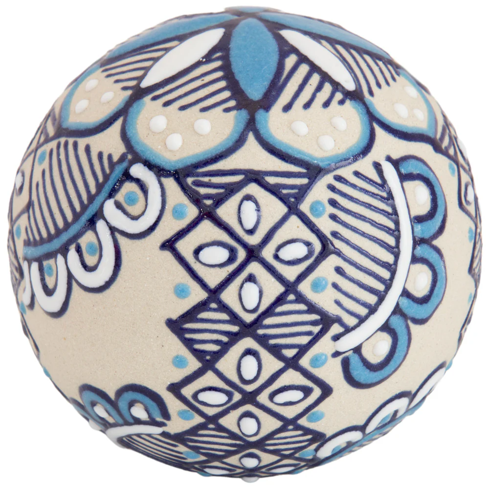 Coyoacán Hand-Painted Paperweight Sphere - Image 5