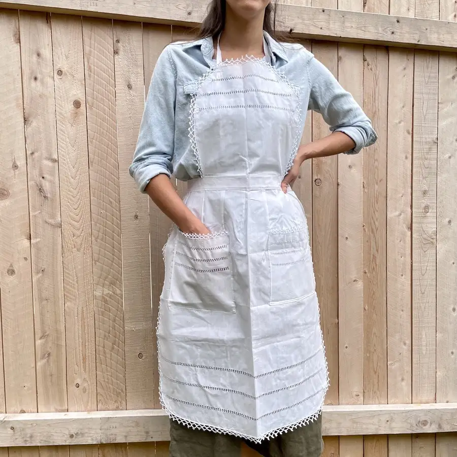 Deshilado Cotton Apron - Image 6