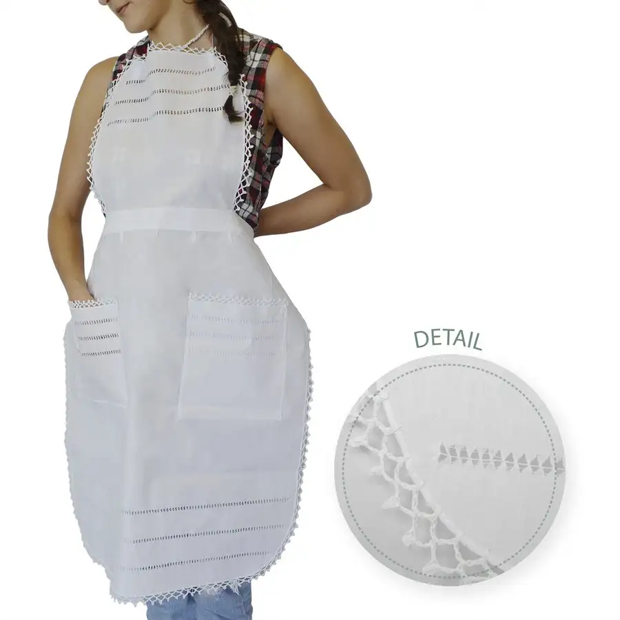Deshilado Cotton Apron - Image 7