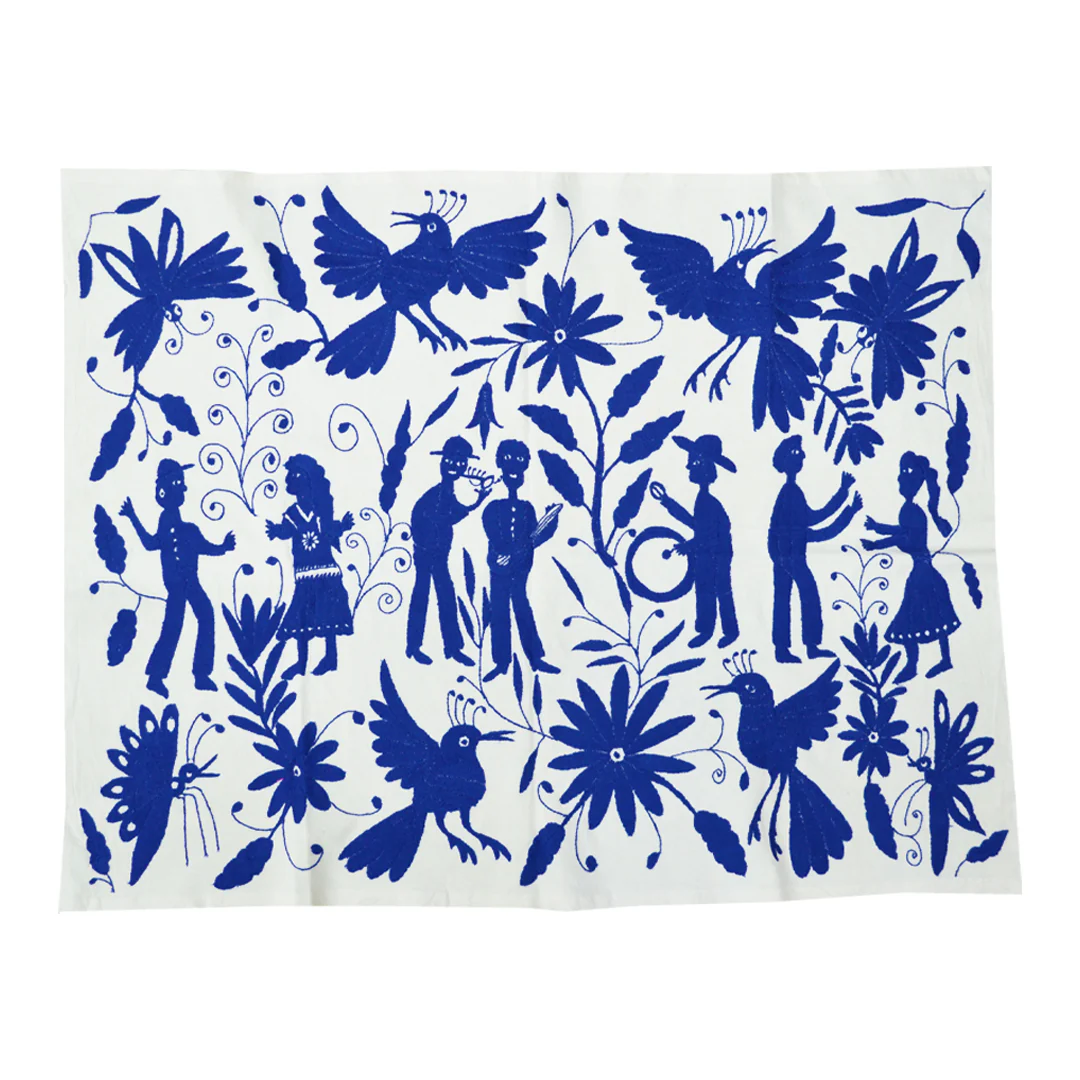 El Baile Otomí Hand-Embroidered Tapestry - Image 4