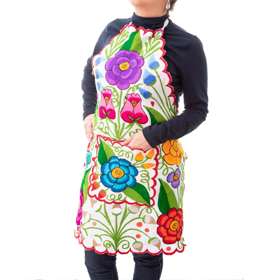 Embroidered Floral Apron - Image 5