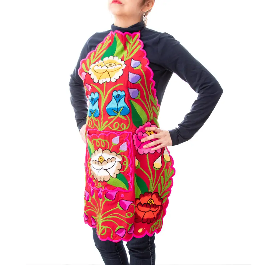 Embroidered Floral Apron - Image 6