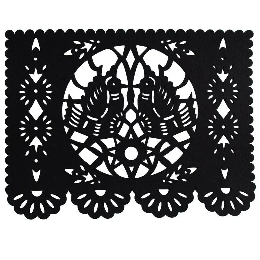Felt "Papel Picado" Black Placemats (Set of 6) - Image 5