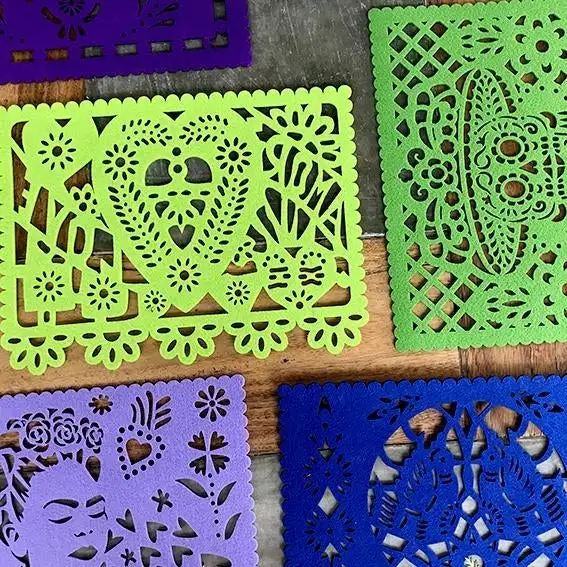 Felt "Papel Picado" Color Placemats (set of 6) - Image 4