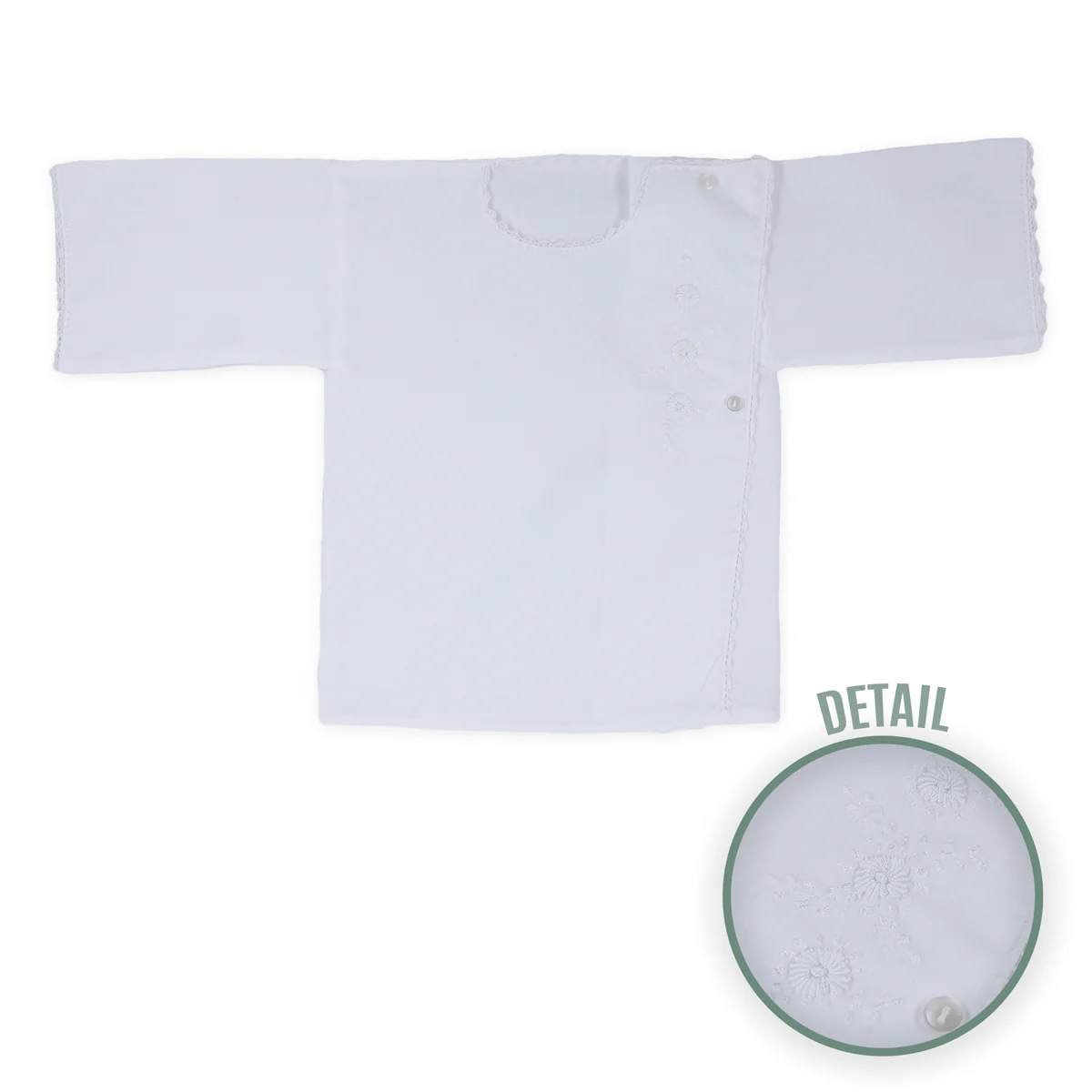 Flor de Rococó Deshilado Newborn Blouse - Image 3