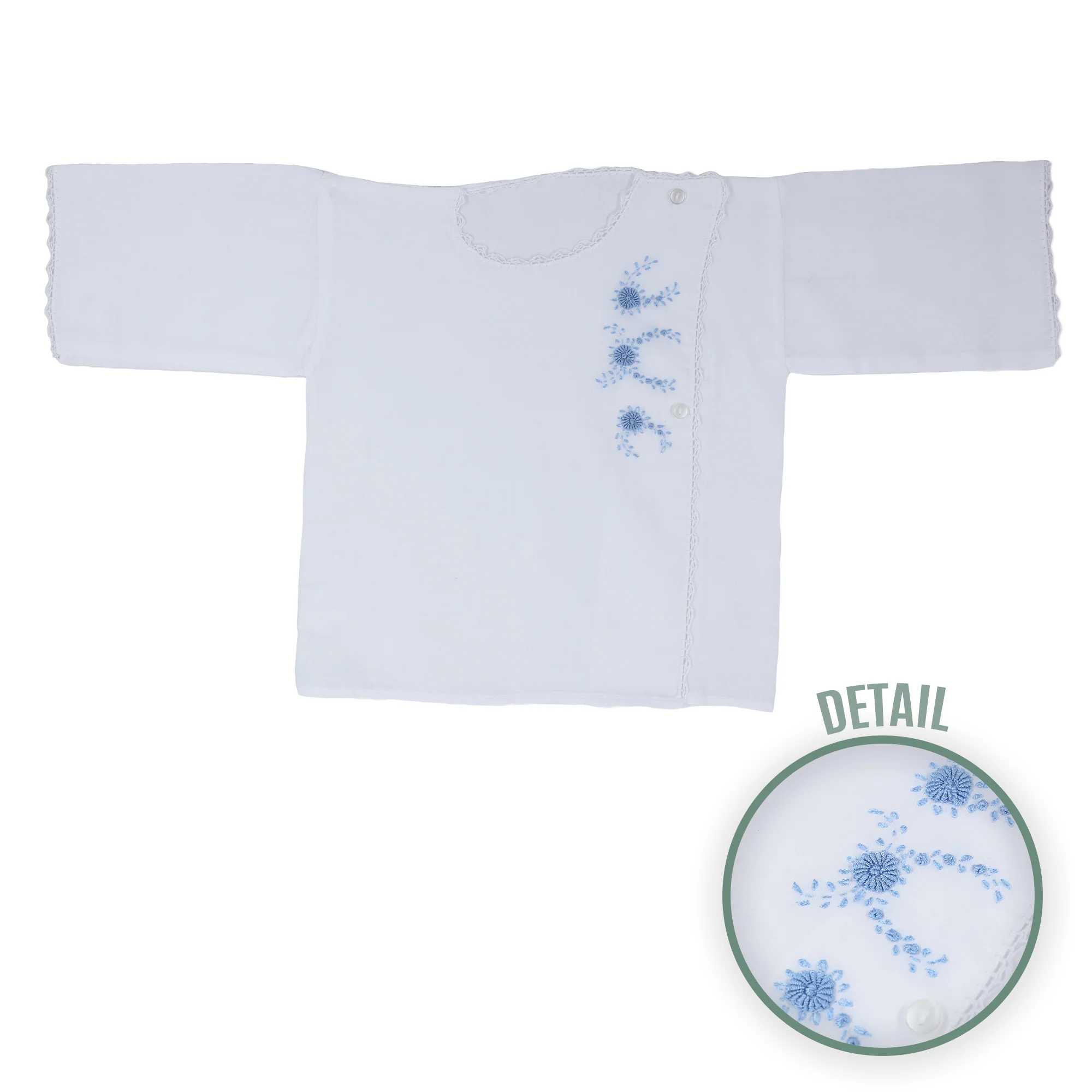 Flor de Rococó Deshilado Newborn Blouse - Image 4