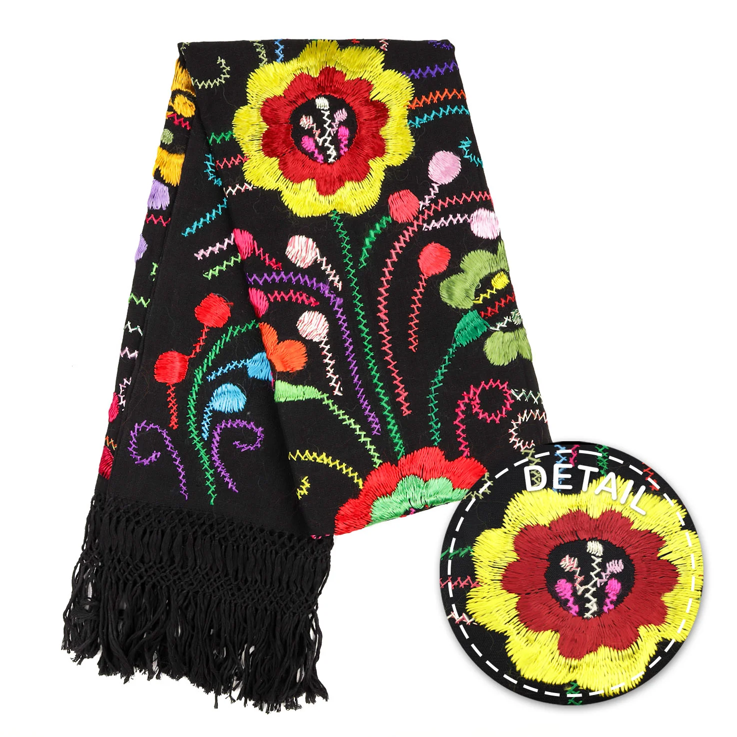 Floral Embroidery Rebozo - Image 14