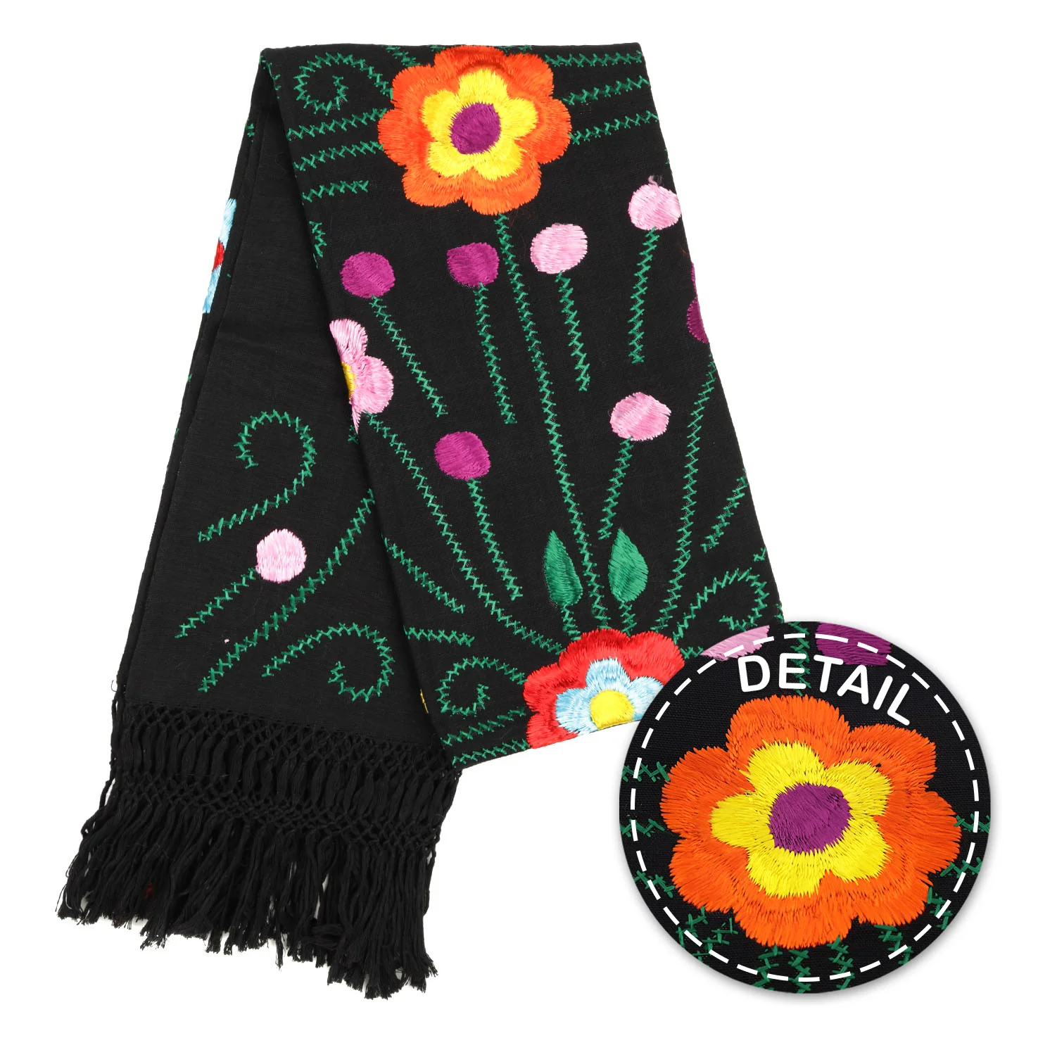 Floral Embroidery Rebozo - Image 17