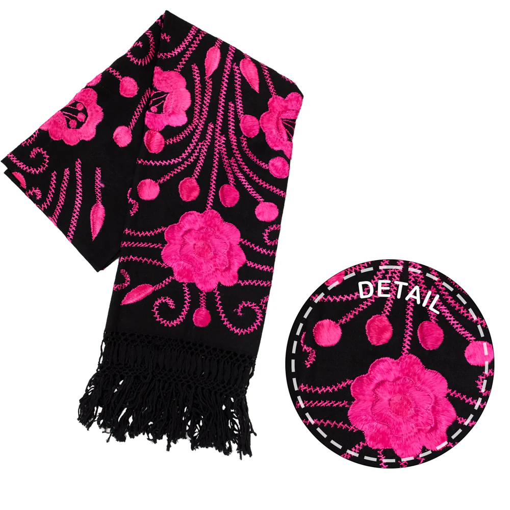 Floral Embroidery Rebozo - Image 23