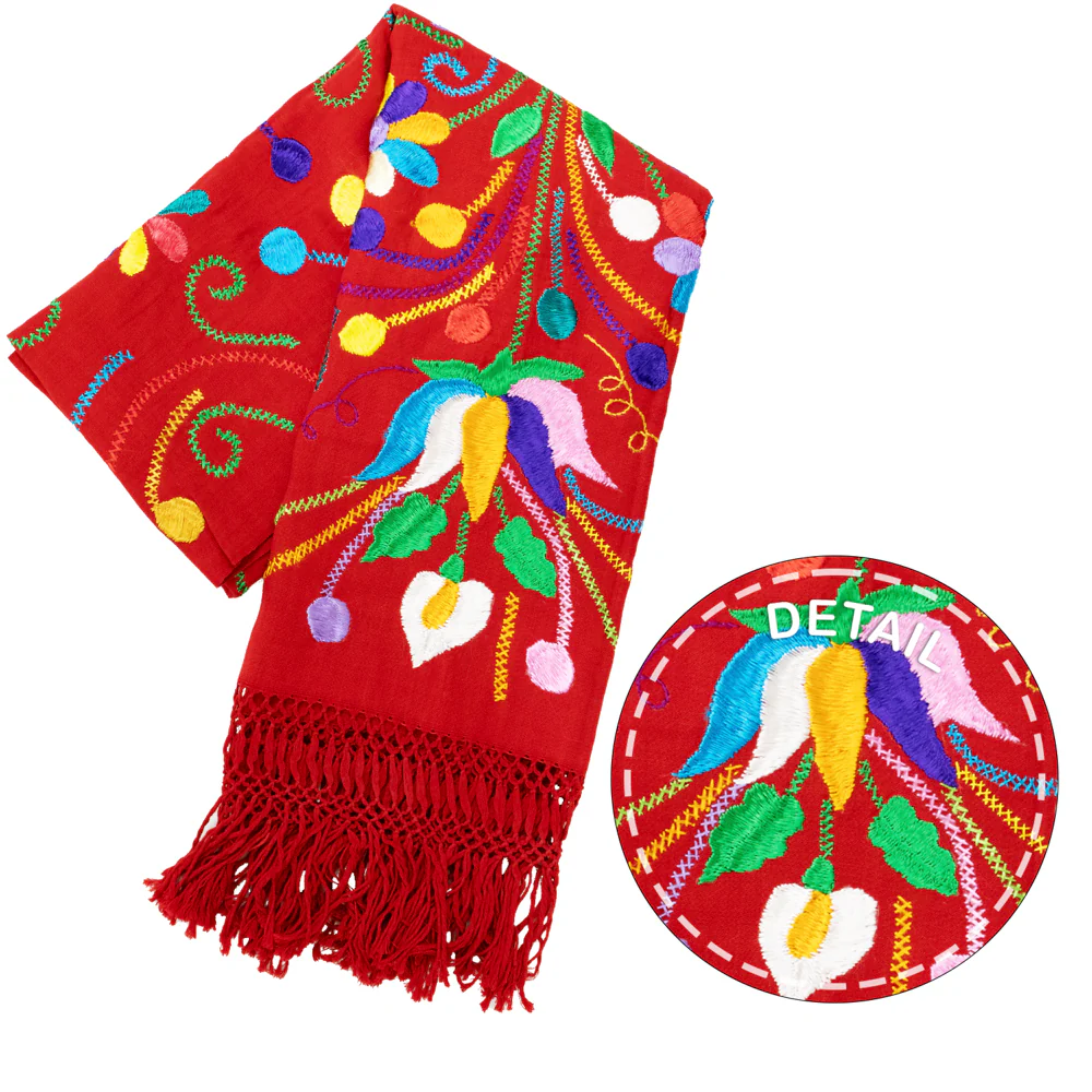 Floral Embroidery Rebozo - Image 26