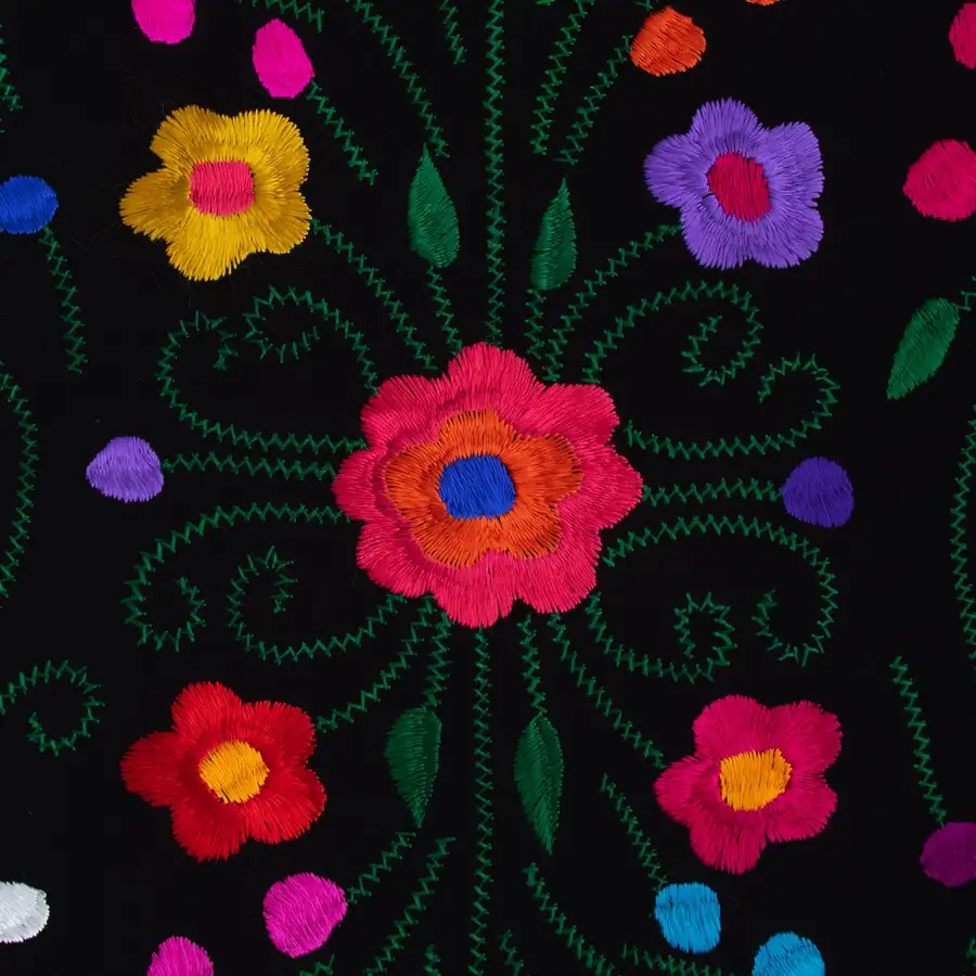Floral Embroidery Rebozo - Image 4