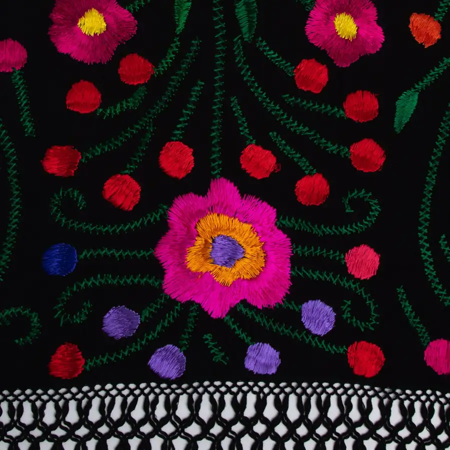 Floral Embroidery Rebozo - Image 6