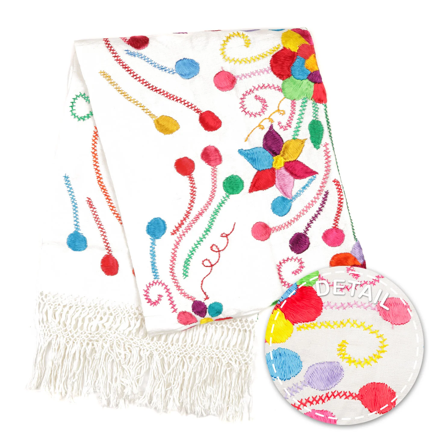 Floral Embroidery Rebozo - Image 9