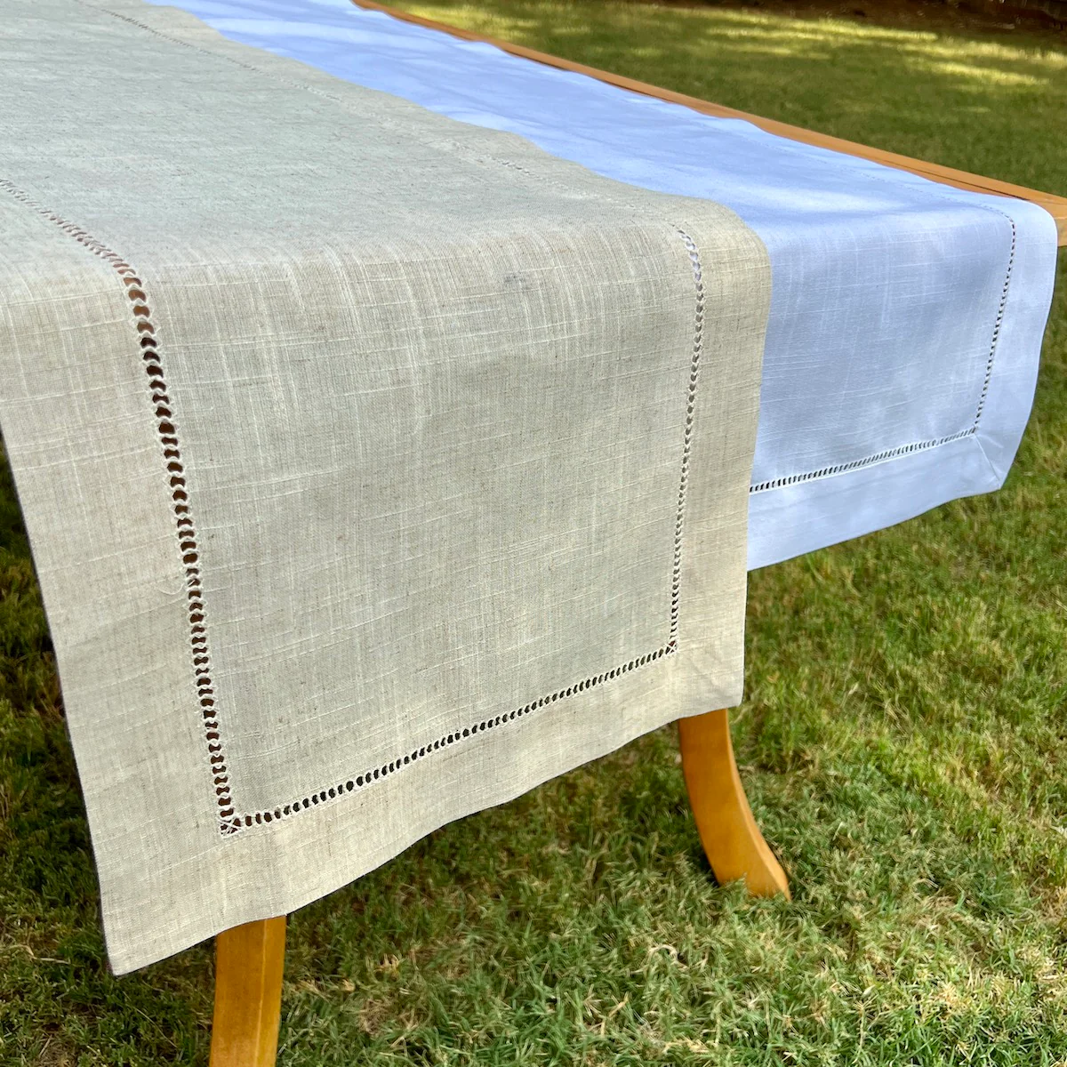 Fresh Linen Deshilado Table Runner - Image 5