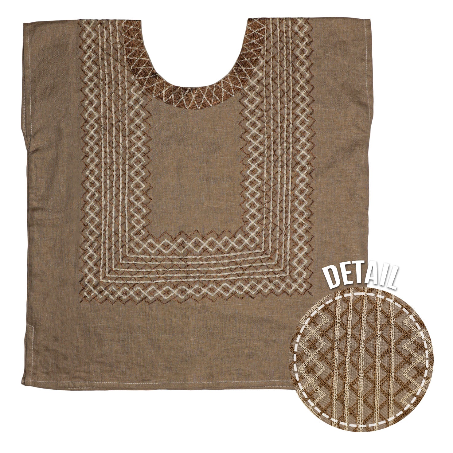 Geometría Cadenilla Linen Huipil - Image 4