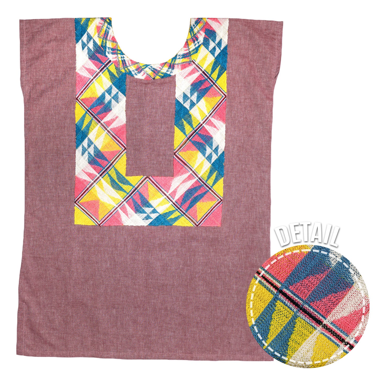 Golpe Square Cadenilla Huipil Long Blouse - Image 5