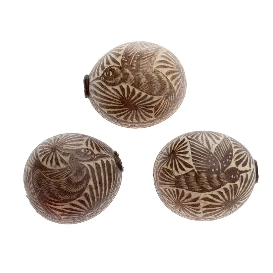 Hand-Carved Mezcal Gourd, or Jícara with Natural Base - Image 8