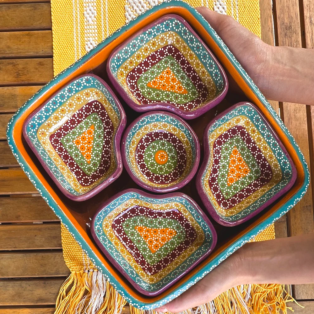 Hand-Painted Capula Modular 6-Piece Serving Set - Image 3