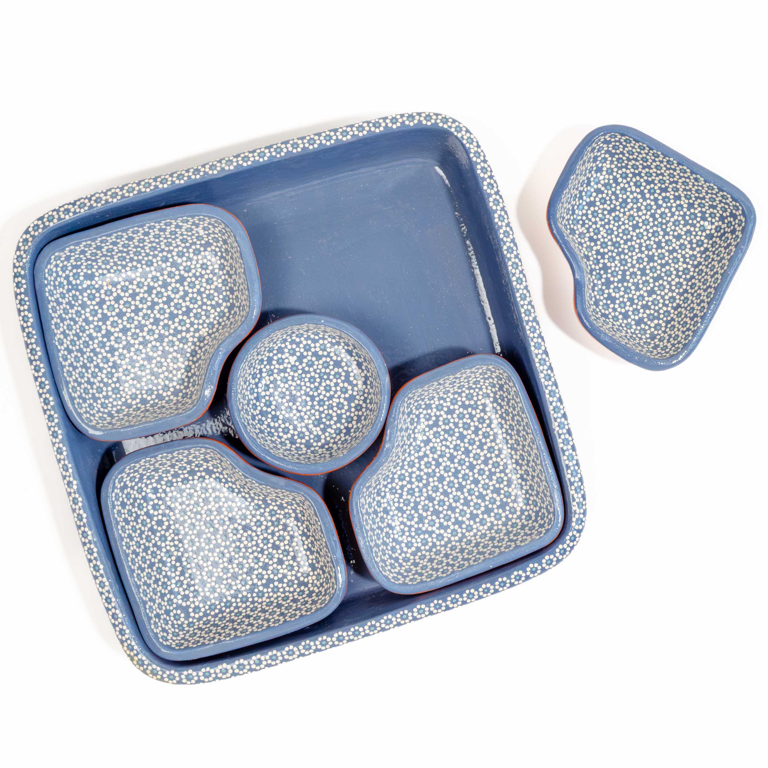 Hand-Painted Capula Modular 6-Piece Serving Set - Image 7