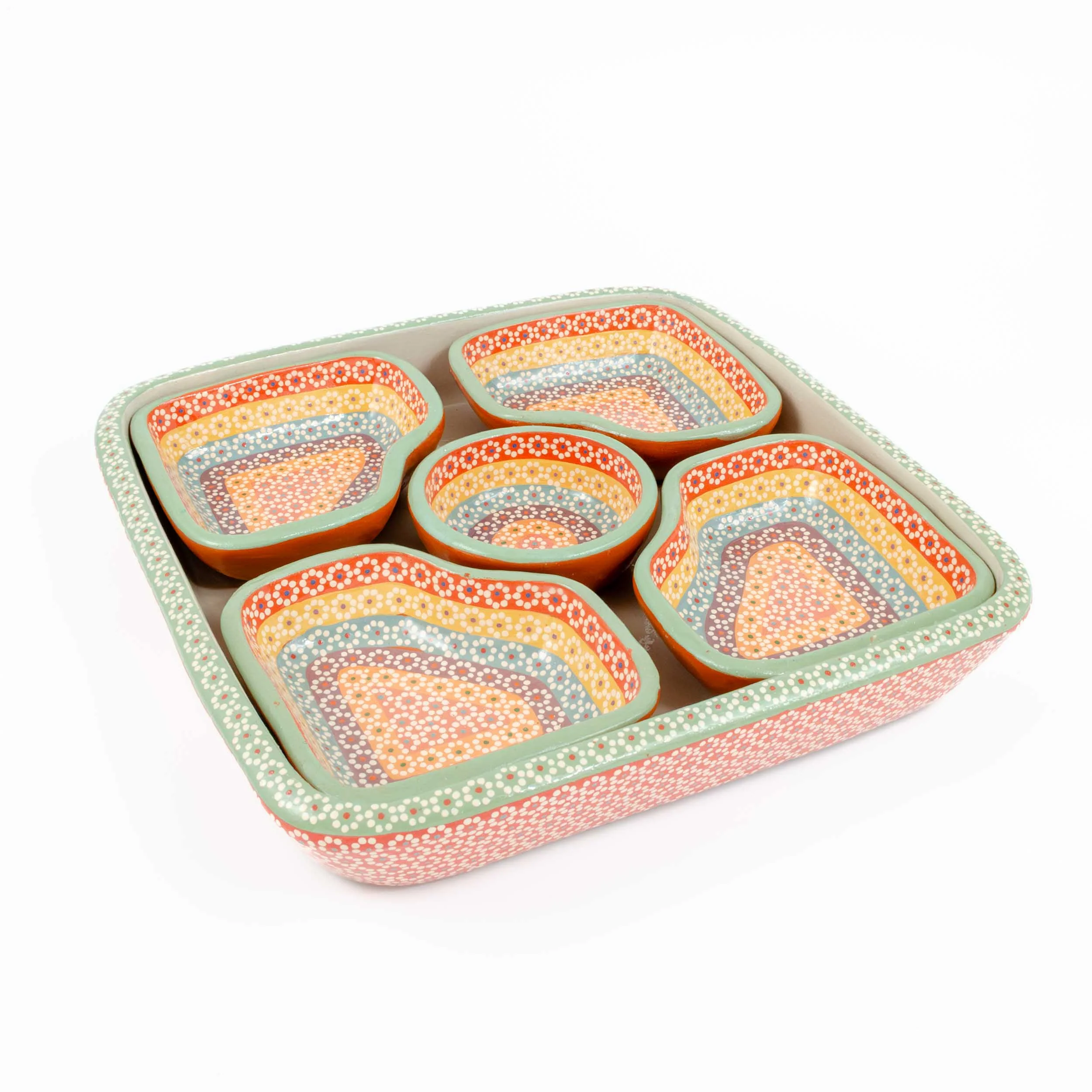 Hand-Painted Capula Modular 6-Piece Serving Set - Image 9