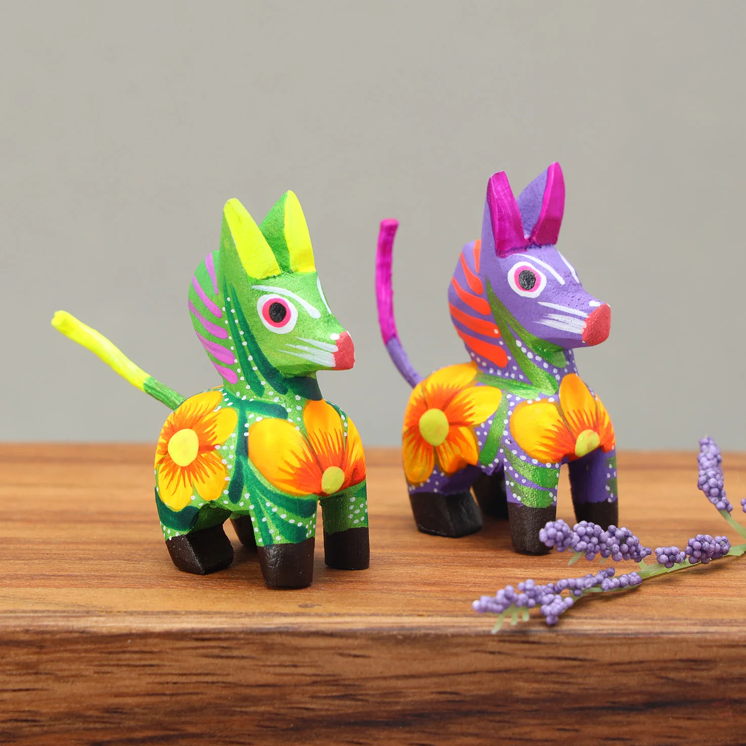 Hand Painted Horse Wooden Figurine - Image 3