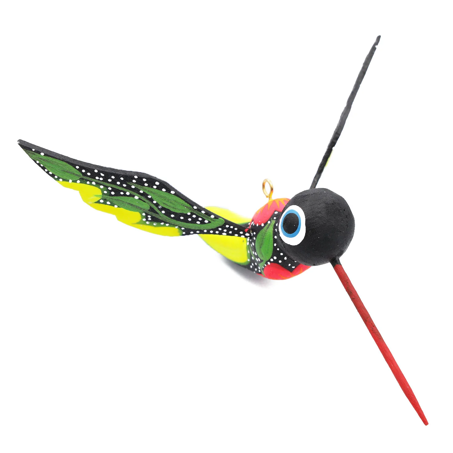 Hand Painted Hummingbird Wooden Figurine - Image 10