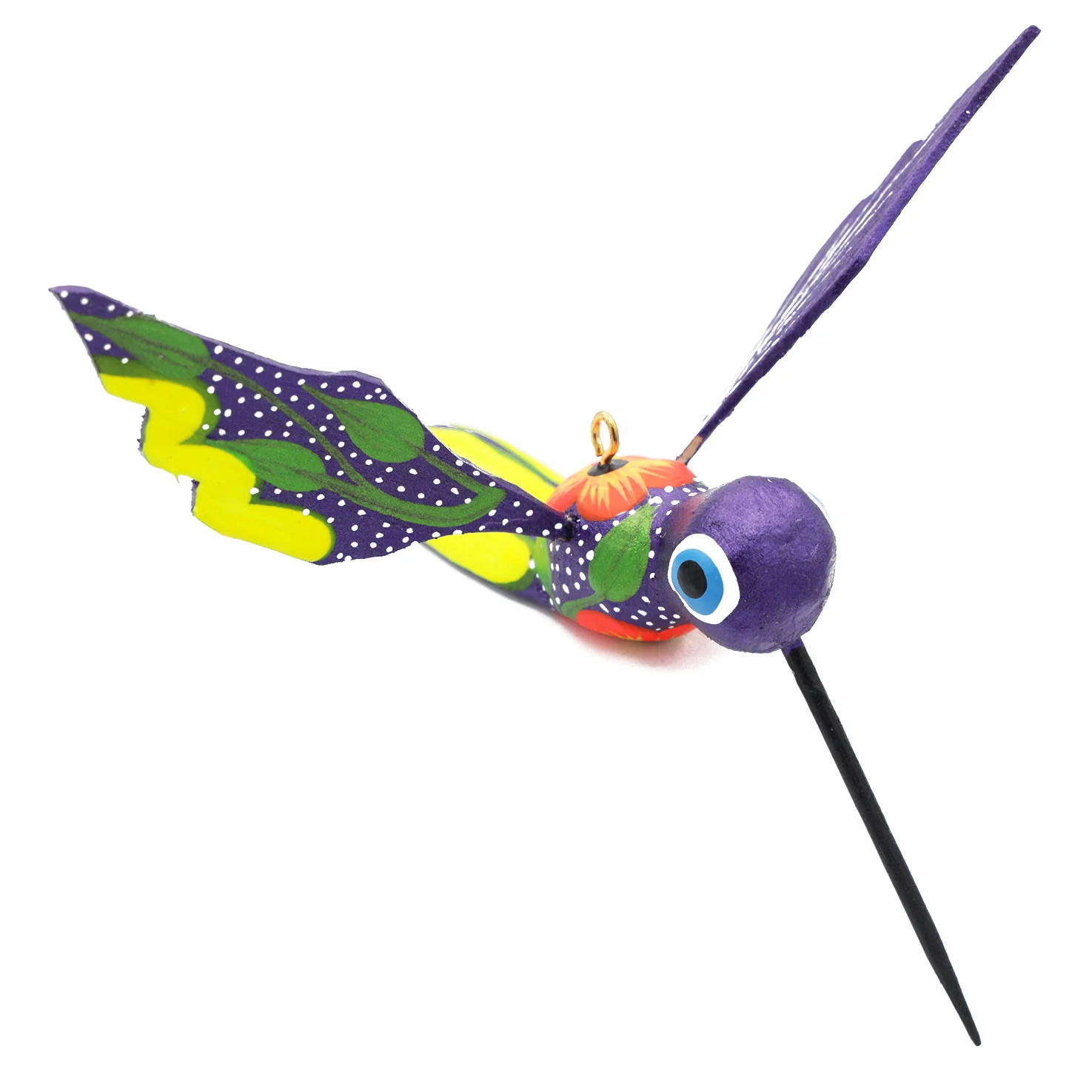 Hand Painted Hummingbird Wooden Figurine - Image 13