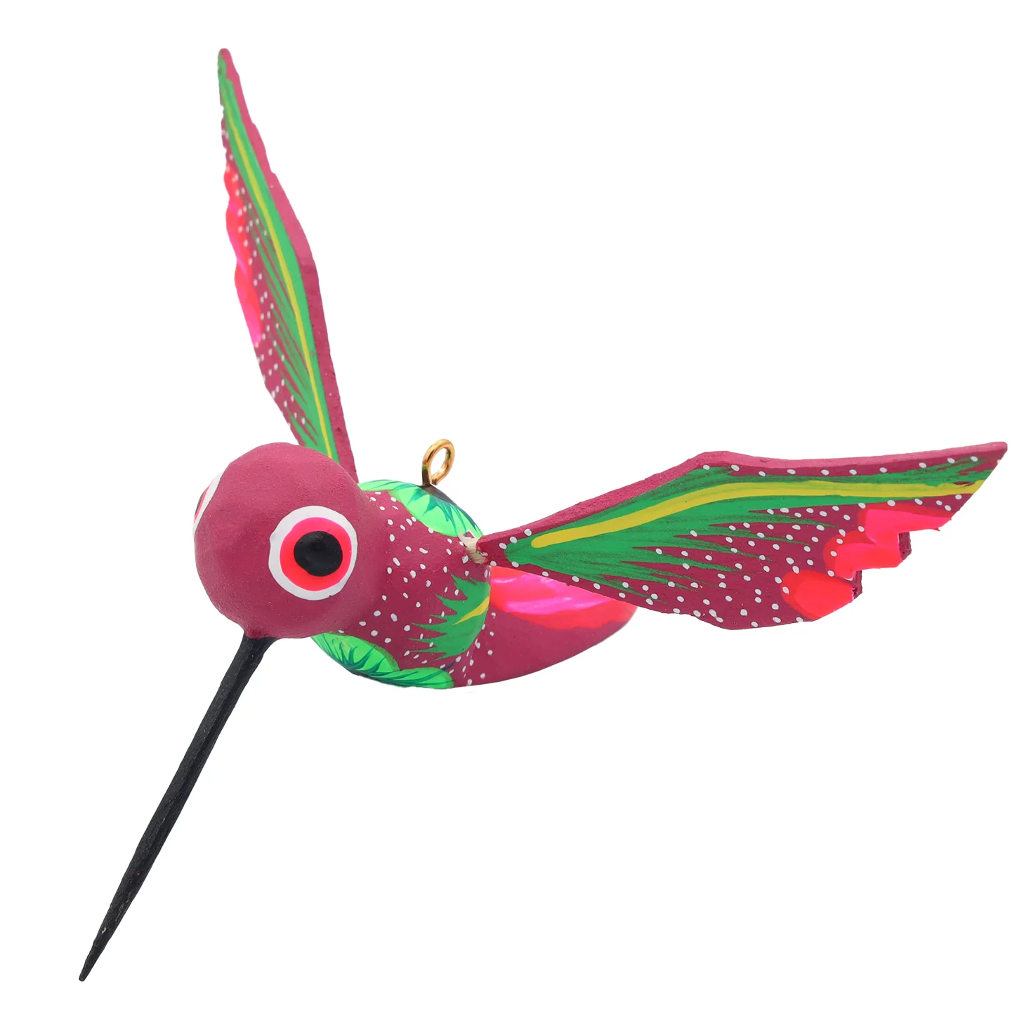 Hand Painted Hummingbird Wooden Figurine - Image 18