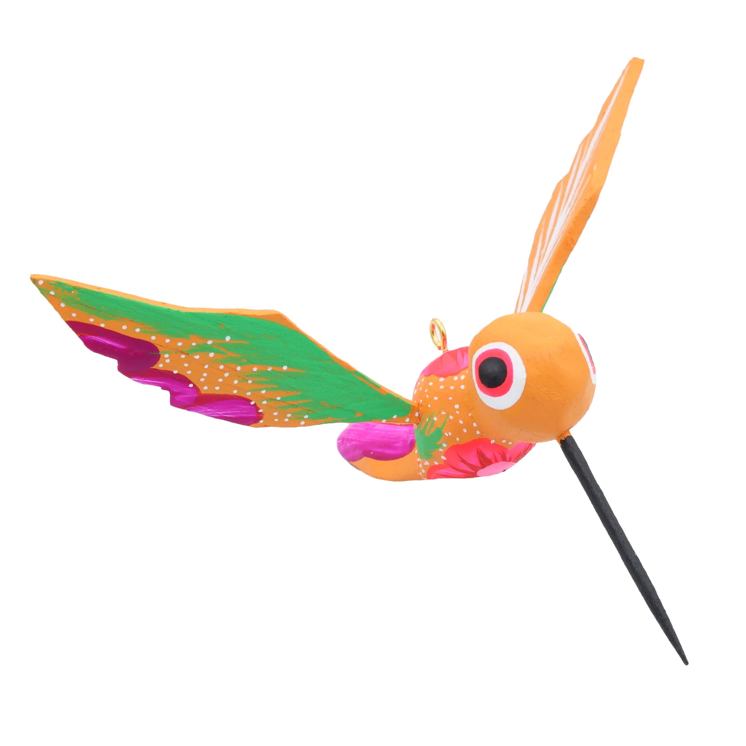 Hand Painted Hummingbird Wooden Figurine - Image 23