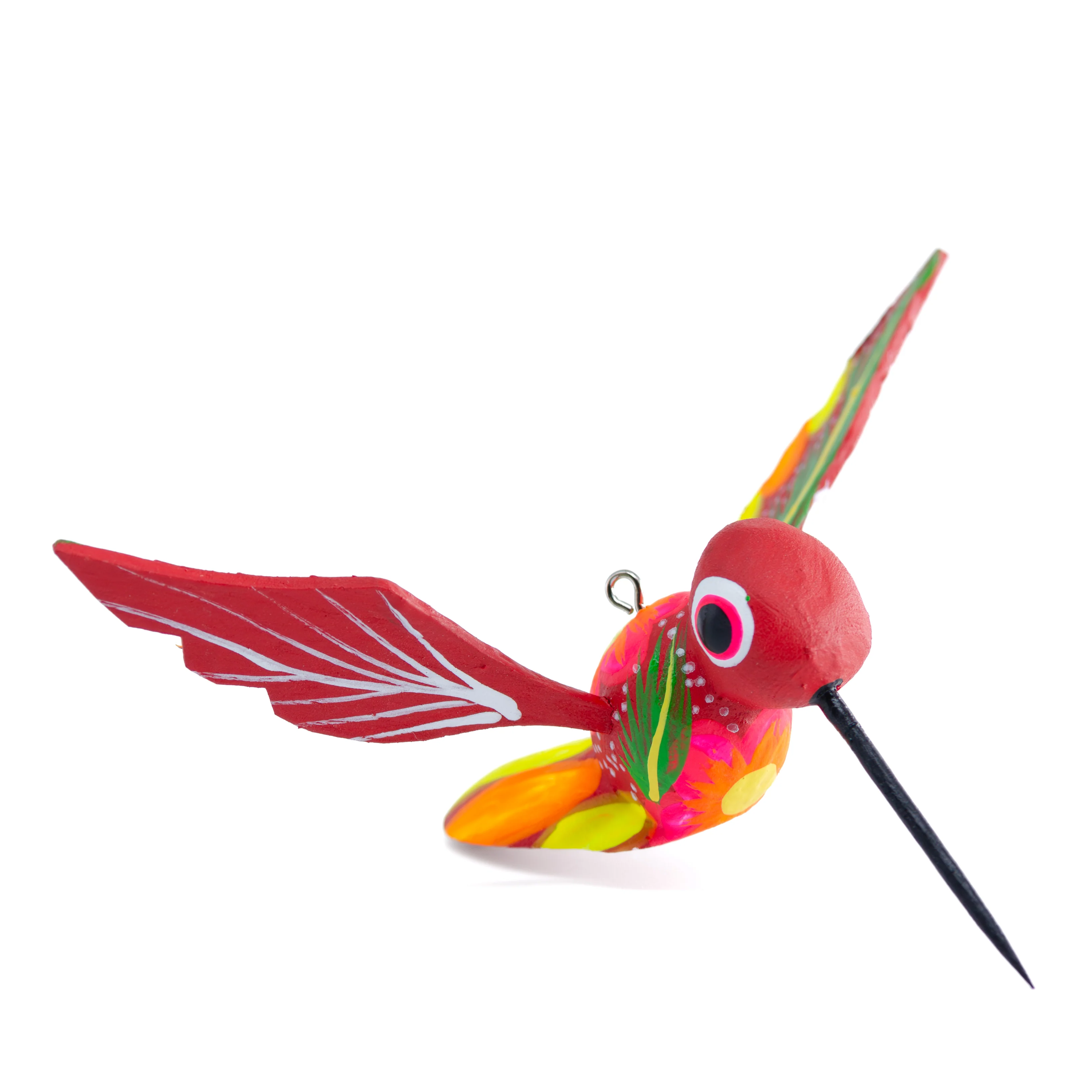 Hand Painted Hummingbird Wooden Figurine - Image 4