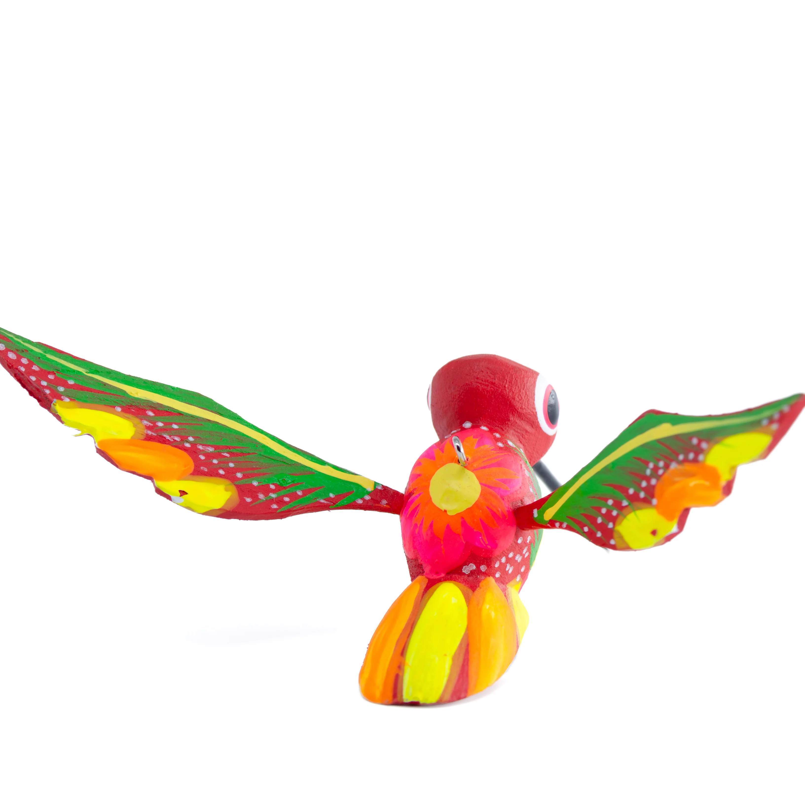 Hand Painted Hummingbird Wooden Figurine - Image 5