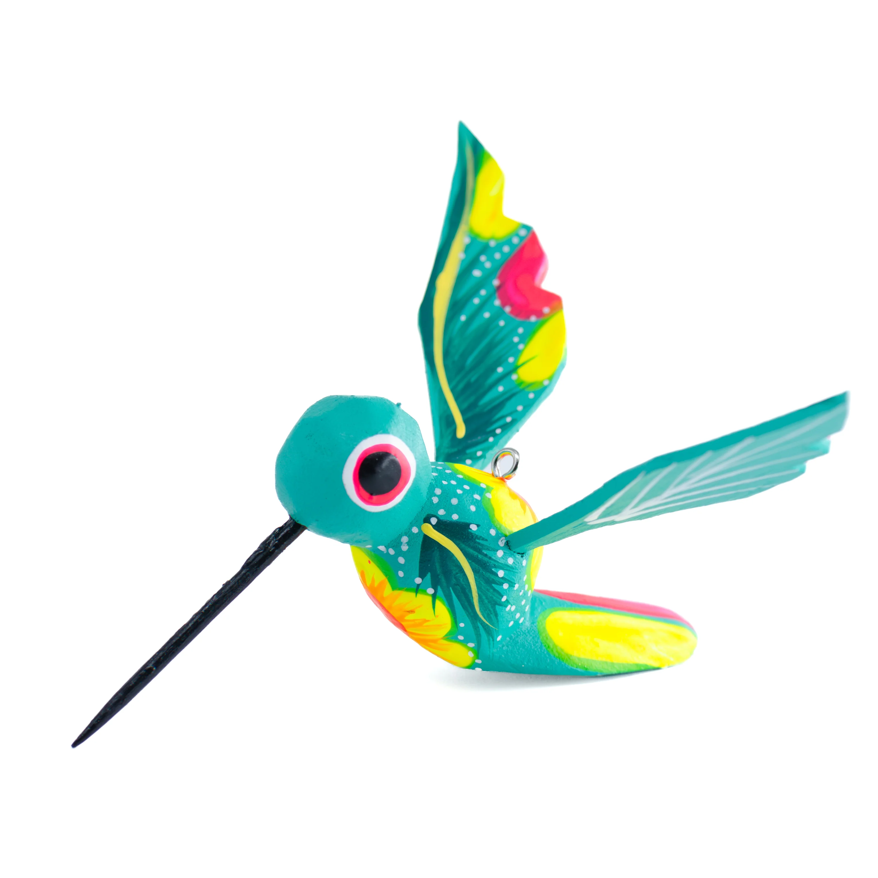 Hand Painted Hummingbird Wooden Figurine - Image 7