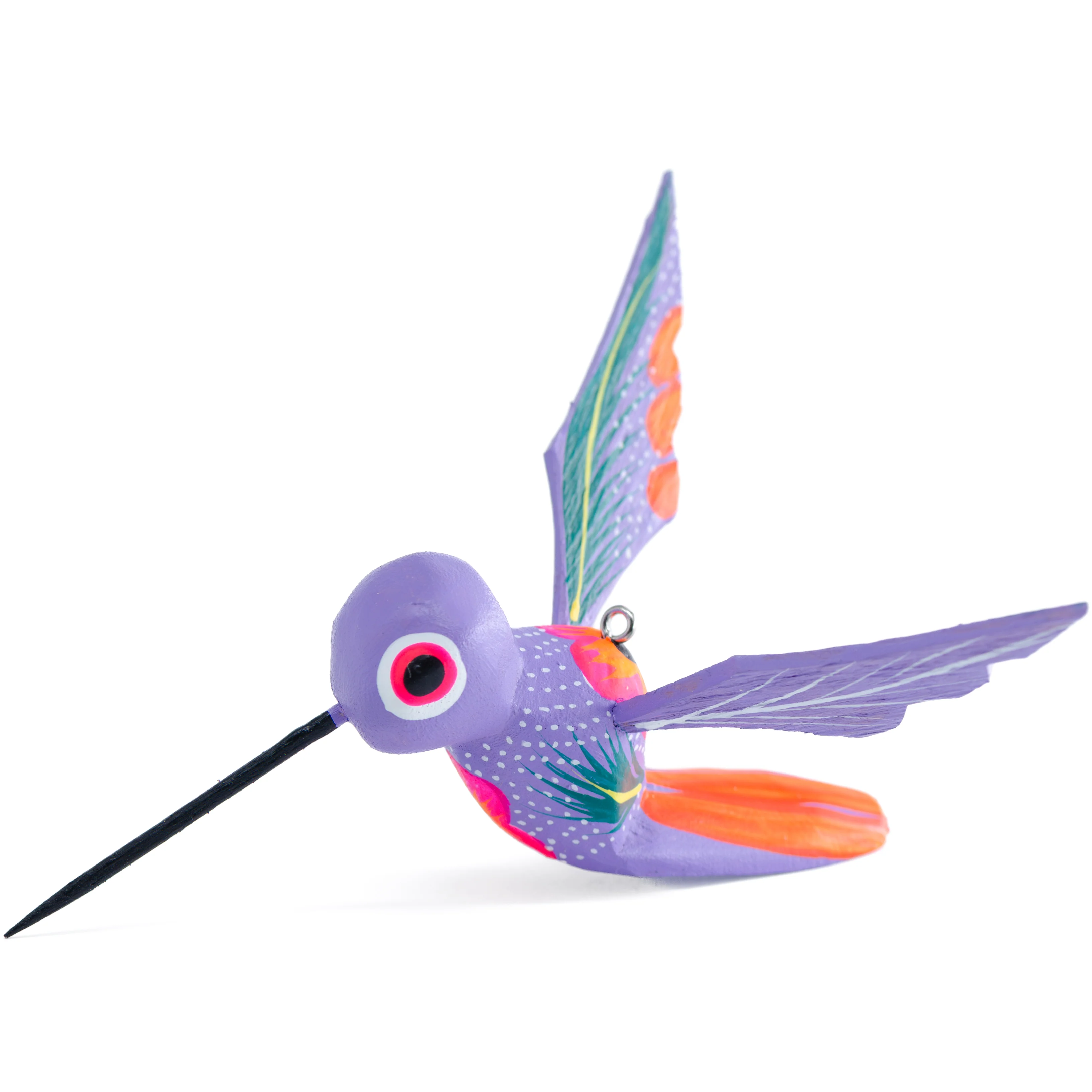 Hand Painted Hummingbird Wooden Figurine - Image 9